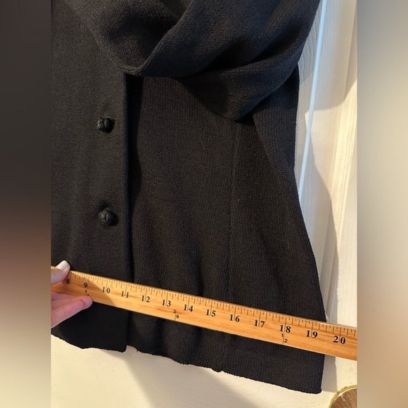 ST. JOHN Vintage 12 Wool Silk Santana Knit Button Down Sweater Blazer Old Money - Picture 11 of 14